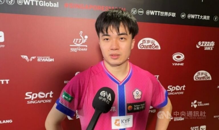 林昀儒闖進WTT新加坡大滿貫賽4強　盼繼續享受比賽[影] | 運動 | 中央社 CNA